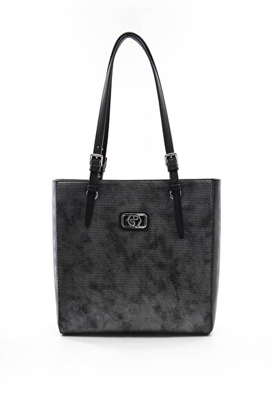Silver Polo M.Silver - M.Black Sp1096 Women's Shoulder Bag