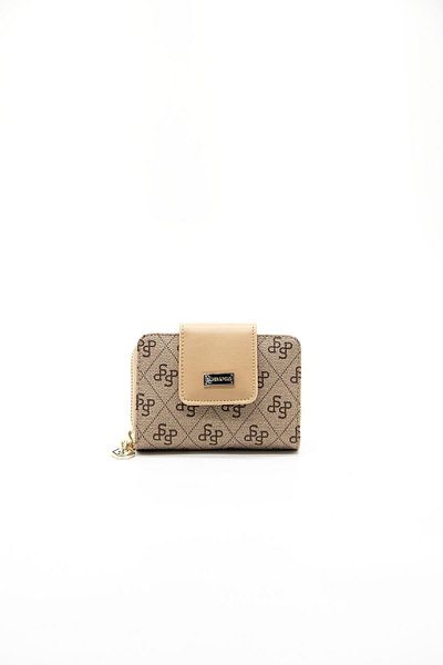 Silver Polo Ten Rv935 Dark Beige - Women's Wallet Card Holder