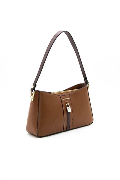Silver Polo Tan - Brown Nv1102 Γυναικεία τσάντα ώμου
