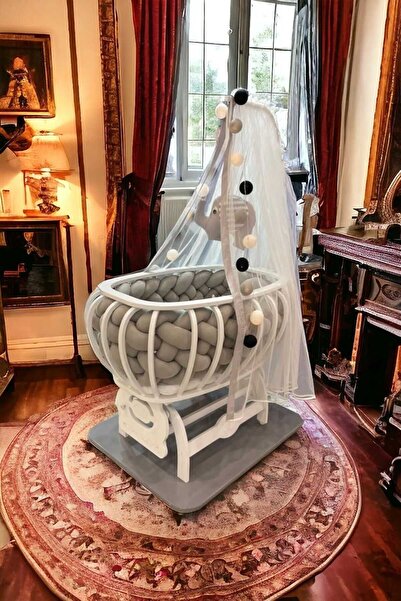 atcproductive Bebbe Ahşap Sepet Beşik ve Lüx Uyku Seti