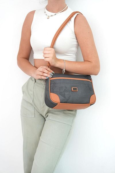 Silver Polo Silver & Polo Black - Geantă de damă A.taba Sp1060