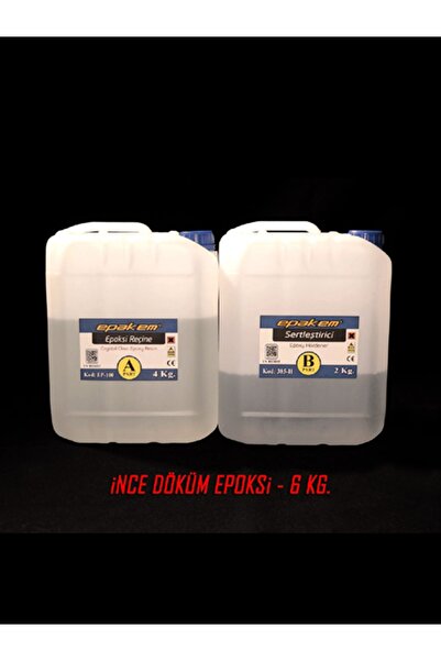 Epakem Ultra Şeffaf Epoksi İnce Döküm 6 Kg Set