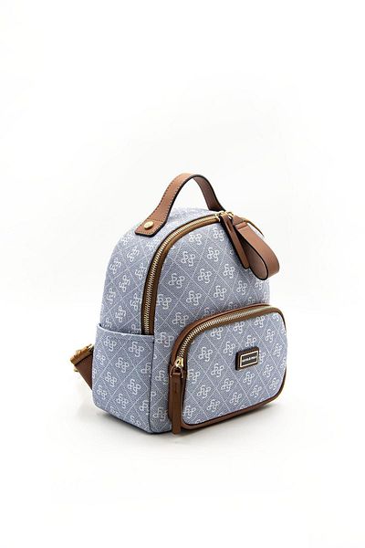 Silver Polo Tan Blue - Women's Backpack Nv1130