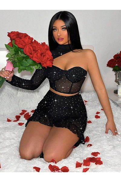 my cherie Glittery Two Piece Κομψό, αστραφτερό και ελκυστικό κοστούμι