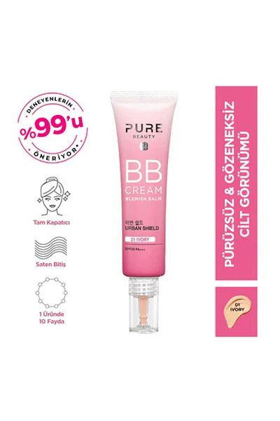 PURE BEAUTY 01 Ivory BB Cream - Spf50 Pa+++ (30ml)