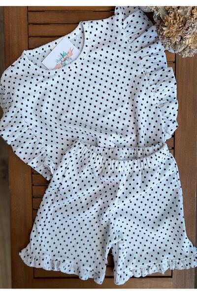 Baby BabyAden Tačkasti dezen Sa deznom, majica sa volanima / kratke hlače, le...