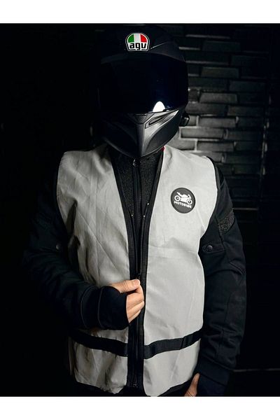 Motobros Motorcycle Reflective Vest - Biker Reflective Vest Full 3m Reflector (WATERPROOF)