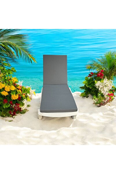 DÜŞLER EV TEKSTİLİ Antrasit Su Geçirmez Şezlong Minderi
