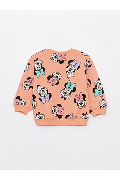 LC Waikiki Crew nyakú, hosszú ujjú Minnie Mouse nyomott baba lány pulóver és leggings szett 2 részes