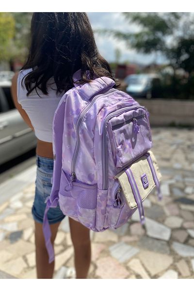 tiny wood Girl's Primary School Bag - Ultra Light, Pink-lilac, Junior High School School Bag