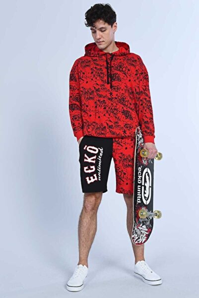 ECKO UNLTD Soul Erkek Graffıtı Baskılı Parcalı Şort
