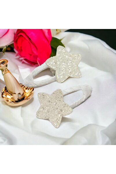 damlakidsmoda Kız çocuk bebek yıldız toka beyaz