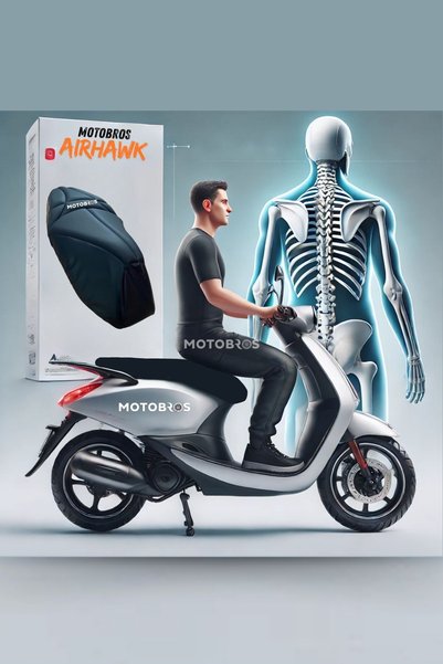 Motobros Motosiklet Airfile Konfor Sele, Mevsimlik Terletmez 3 Katmanlı Visco Süngerli