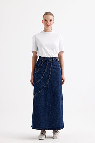 DeMim rosa-koyu etek