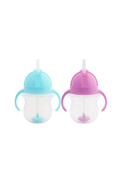 Munchkin Blue and Purple Click Lock Spout Cup - 6Ay+, 207ml, Pack of 2