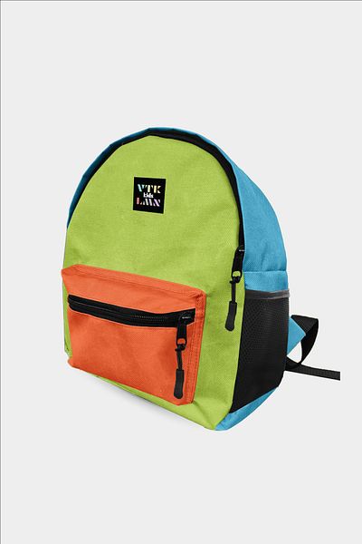 Vatkalimon Orange Green and Blue Colored Kindergarten Nursery School Backpack For Kids
