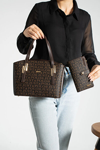 Just Polo Kadın 5 Bölmeli El Omuz Çantası Ve Cüzdanı Kombin  4030mh * 2066mh