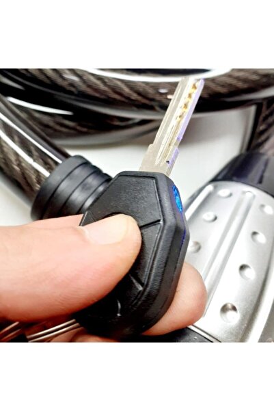 Motobros Motosiklet Kilidi Çelik Güçlendirilmiş Halat Zincir Kilit 25x200 2 Metre