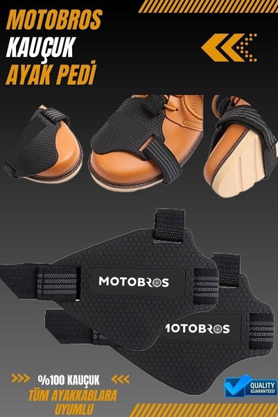 Motobros Motosiklet Ayakkabı Kauçuk Koruyucu (Vites Pedalının Ayakkabıya Zara...