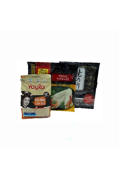 SEA FOOD Sushi Yosunu 5 Yaprak 12.5 G. + Pirinç Yufkası 100 G. + Sushi Pirinc...