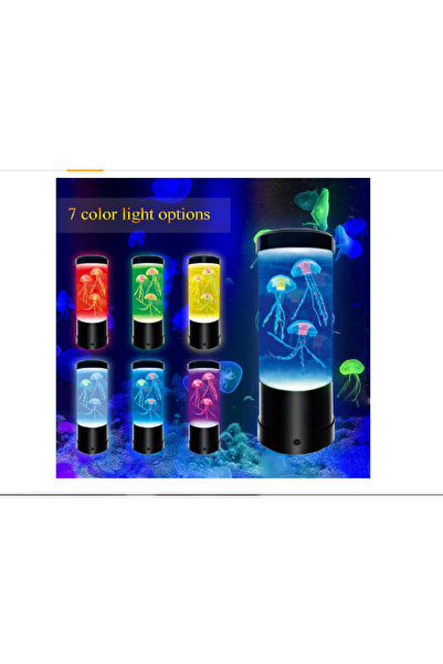 Tahtakale Dünyası Deniz Anası Gece Lambası Akışkan Hareketli Dans Eden Akvaryum Deniz Anası Lamba ışık