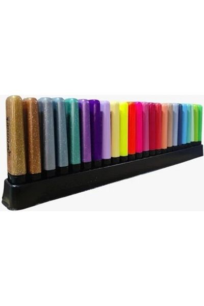 penmark 24 Pieces Highlighter Set - with Desktop Stand, 6Sim-6Pastel-6Neon-6Tropic