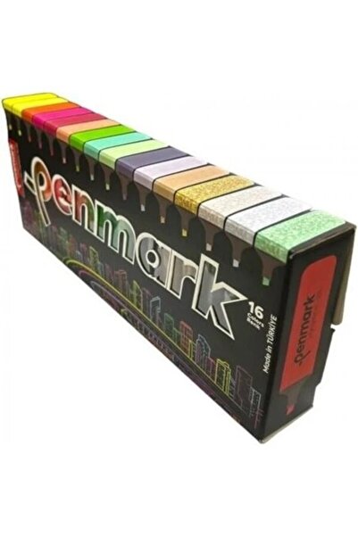 penmark مجموعة أقلام تحديد 16 لونًا - صندوق مع حامل