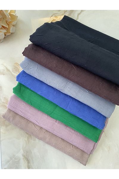 Mode Scarf Set șal 3 piese pentru eșarfă din bambus hijab (albastru-negru-benetton)