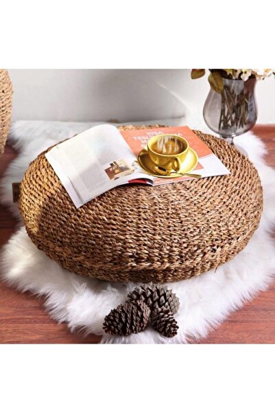 CasaLinda Hasır Puf Minder 60 Cm