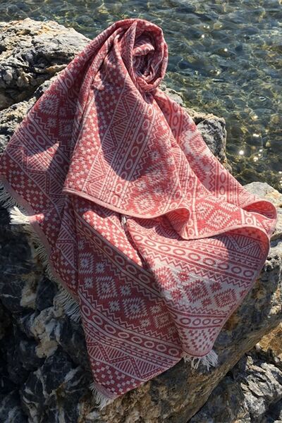 Denizli Concept М'яка бавовняна пештам з червоним килимом - міцна конструкція