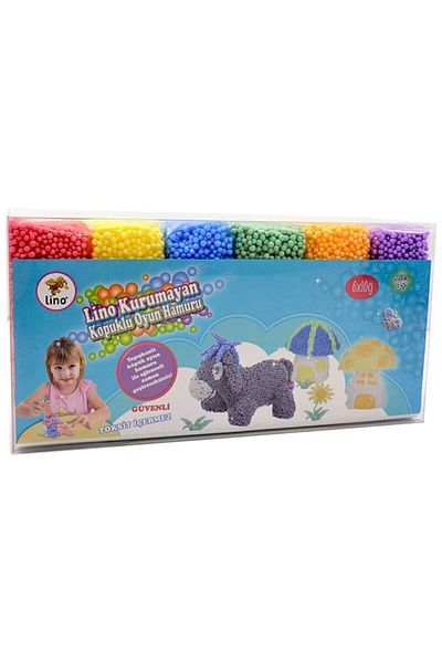 Lino Non-Drying Foam Play Dough 6 Pieces (Never Dry, Never Stick to Your Hand)