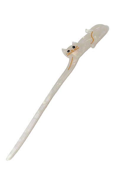 Modex 17cm Lying Cat Figured Stick Hair Bun Clip