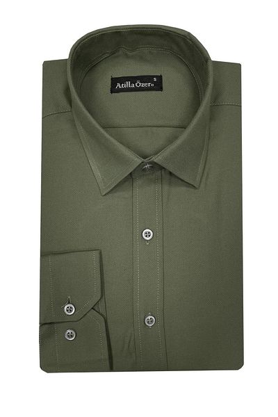 ATİLLA ÖZER Atilla Özer Slim Fit Ανδρικό πουκάμισο, μακρυμάνικο - 6857