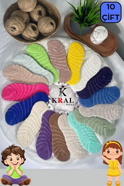 KRAL SOCKS Боти за момиче Чорапи Къс модел Памучни чорапи против изпотяване (10 чифта) Ученически ученически Детски чорапи