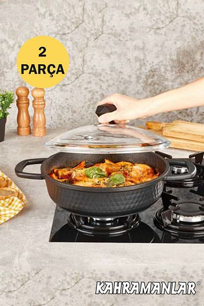 Kahramanlar Single Cast Iron Flat Pot 24 cm
