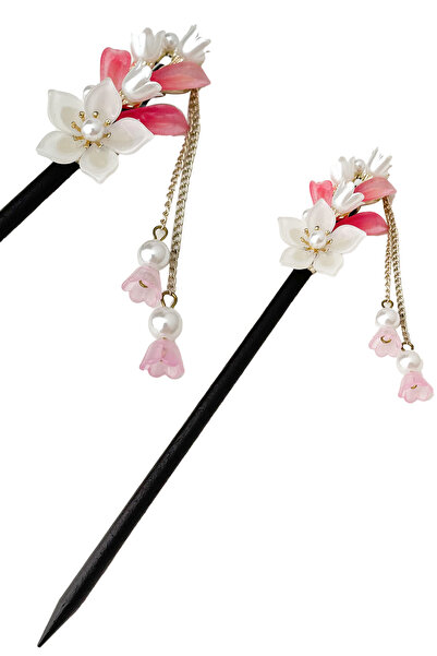 Modex 18cm Flower Patterned Pearl Stick Hair Clip