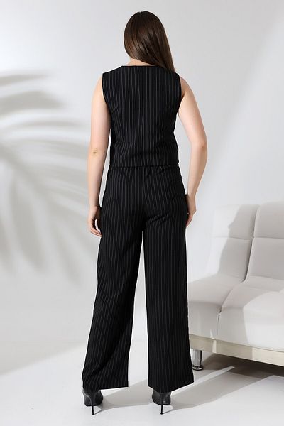 FoR ShE Black Forshe Women's Vest - Fabric For60364