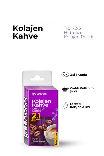 Greenlabel Greenlabel Collagen Coffee - 2 Pack in 1 3.5 Gr X 10 Pieces