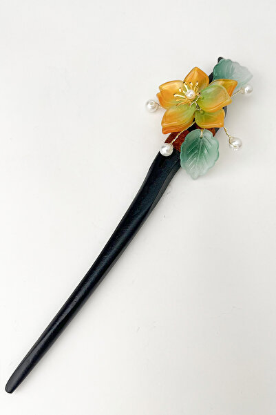 Modex 18cm Flower Patterned Pearl Stick Hair Clip