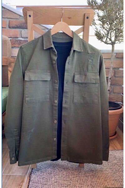 Butik Çift Cepli Metal Düğmeli Kot Ceket