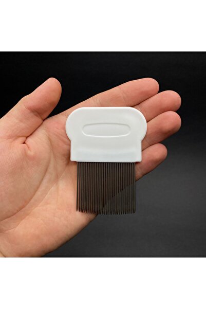 Pause Art Home Bit Tarağı - Metal - Bit , Pire Kepek Vb Için Saç Ve Kıl Temizleme Tarak - Beyaz Tarak