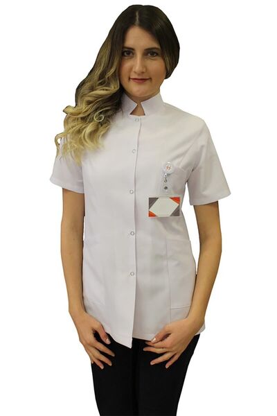 safaforma القاضي طوق المرأة معطف الطبيب ممرضة المعلم مختبر الصيدلي معطف المخت...