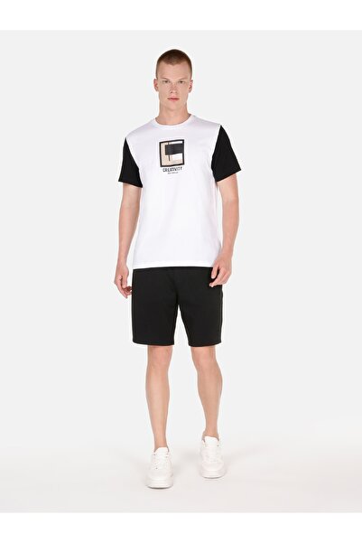 Colin's Regular Fit Orta Bel Cepli Siyah Erkek Şort