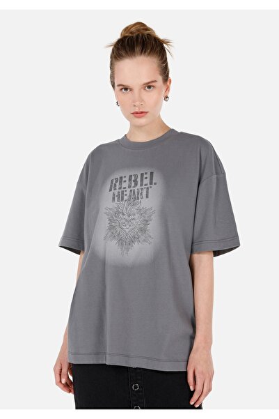 Colin's Gri Kadın Tshirt K.kol