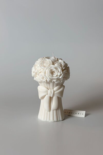 Efs Studio Gül Demeti Sevgiliye Hediye Mum Aşk Romantik Çiçek Hediye Ev Dekor...