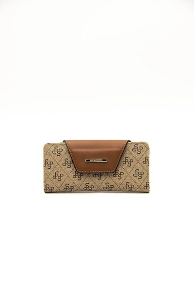 Silver Polo Taba Nv1114 Dark Beige Women's Wallet Card Holder