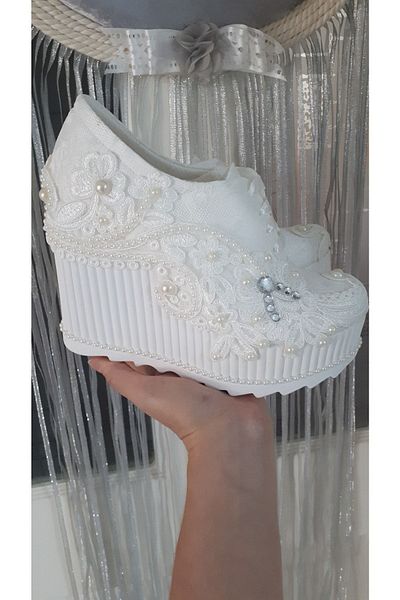 Modavien Converse de mireasă alb elegant pentru femei 71004