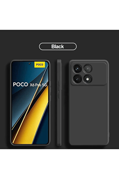 Fibaks Poco X6 Pro 5G Kılıf Kamera Çıkıntılı Içi Kadife Lansman Yumuşak Dokulu Silikon Kapak