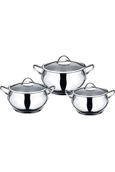 Kahramanlar Elite 3-Piece Large Size Steel Casserole Set