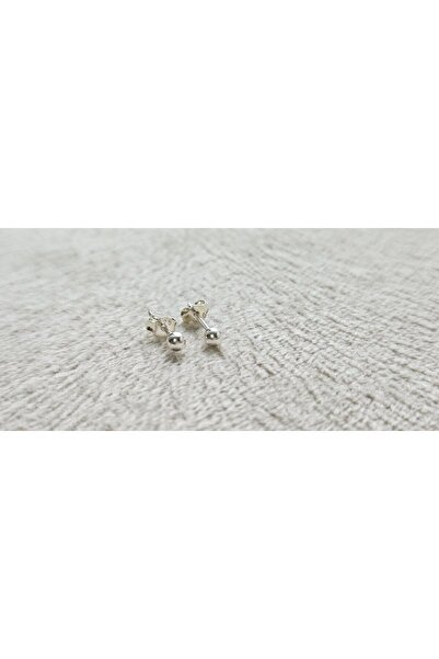 AyçaSilver Gümüş 3mm gümüş top küpe